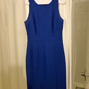 J. Crew Crepe Blue Sleeveless Dress